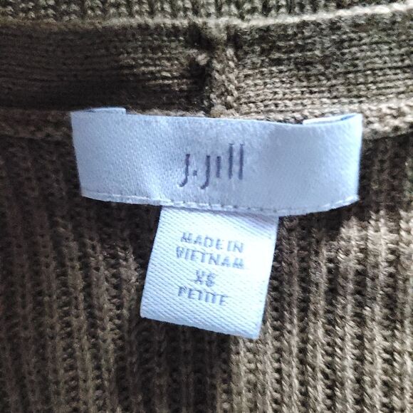 J. JILL Knit V-Neck Pullover Sweater in Brown Womens XS Petite - Picture 5 of 8